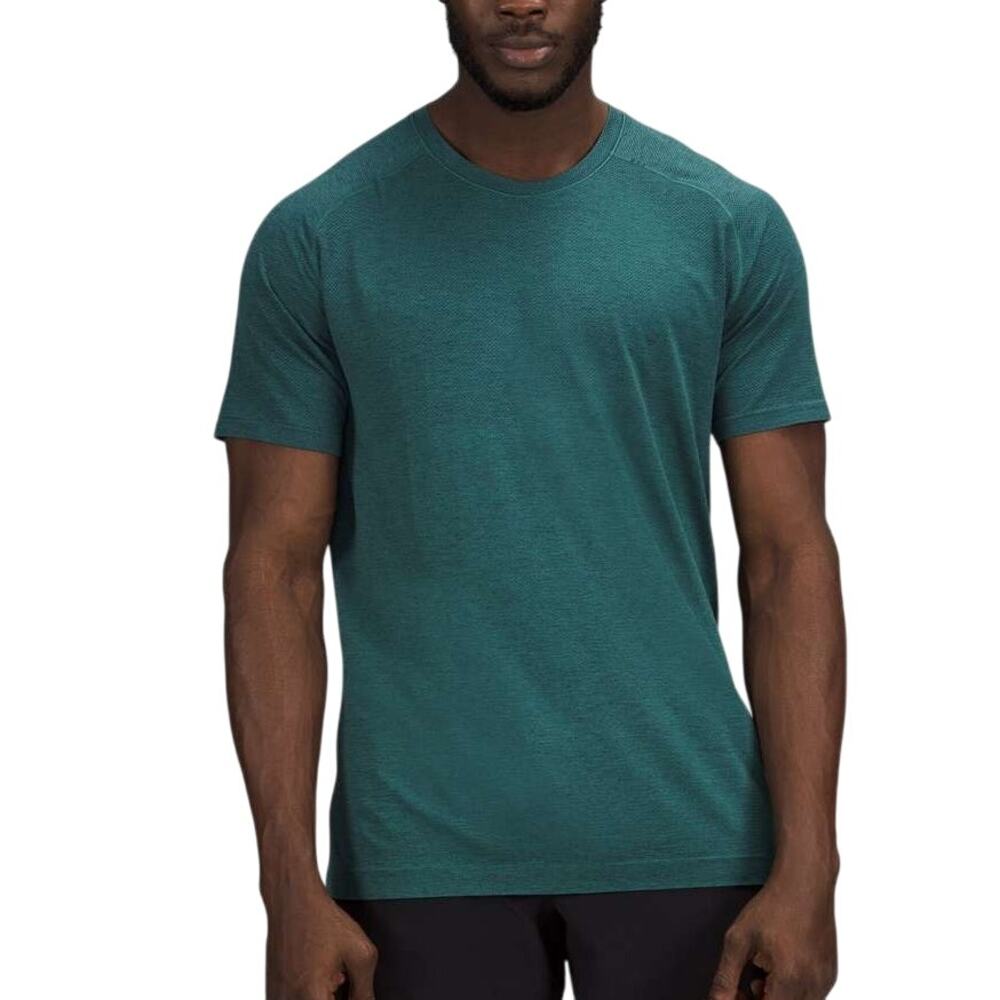 Lululemon Men's Metal Vent Tech Seamless Slim Fit Short Sleeve Shirt 2.0 Teal